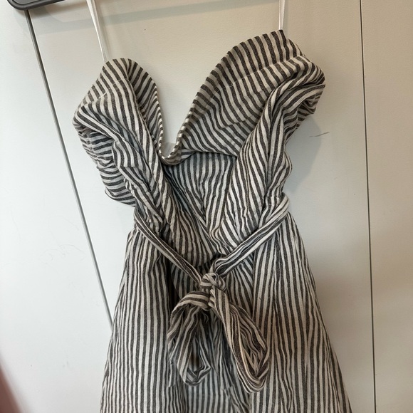 Superdown Striped Strapless Romper - Picture 2 of 4